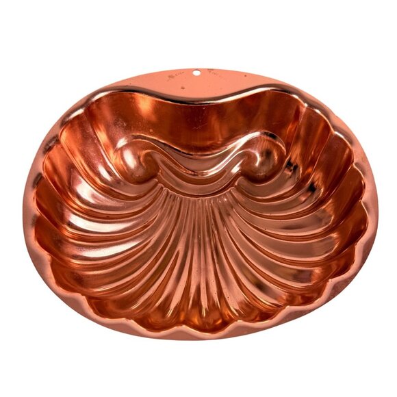 Copper Clam Seashell Mold Wall Mount Art VTG Decorative Beach House Kitchen Deco - Picture 2 of 10